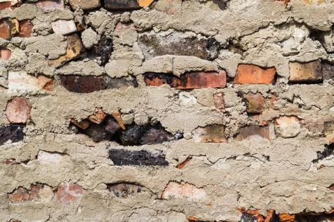 Old defense wall red bricks Stock-Fotos