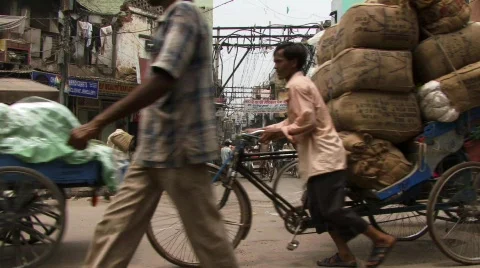 Old Delhi Streets (w/sound) Stock Footage