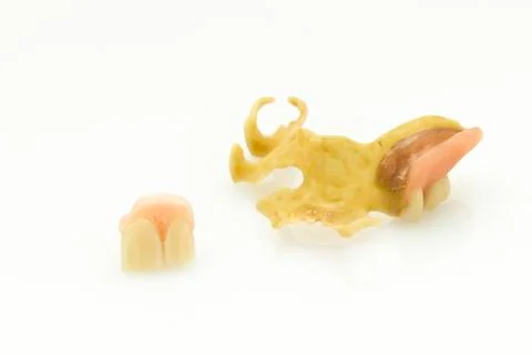 Old denture isolated Stock Photos