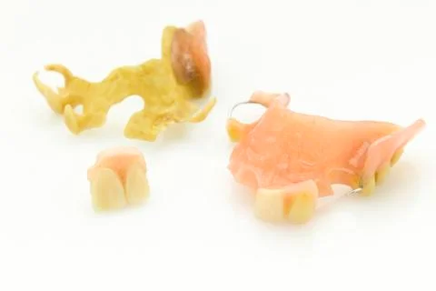 Old denture isolated Stock Photos