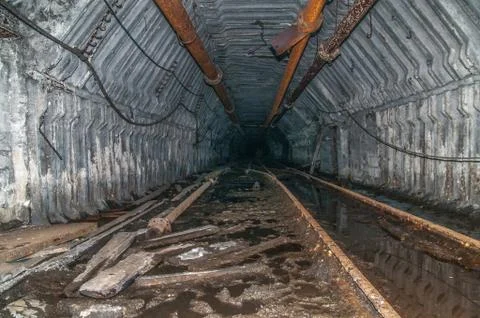 Old derelict mine. 스톡 사진