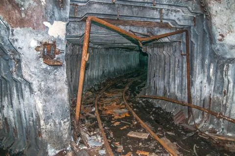 Old derelict mine. Stock Photos