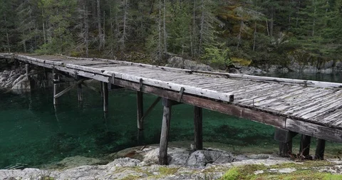Old Derelict Wharf Dock Stock Footage 105200877