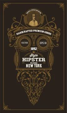 Old design with floral elements Stock Illustration