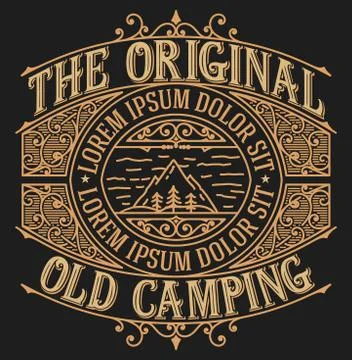 Old design for logo or packing Stock Illustration
