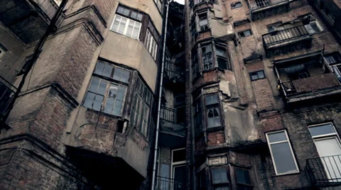 The old desolate house Stock Footage 34380923