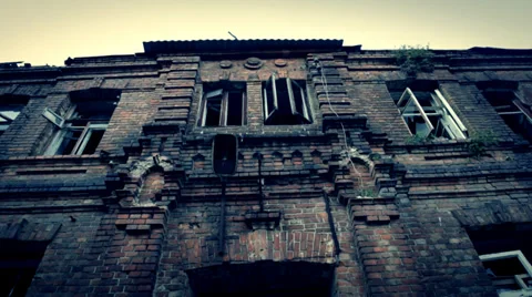 The old desolate house2 Stock Footage 34380903