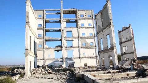 The old destroyed building. Stock Footage 62559638