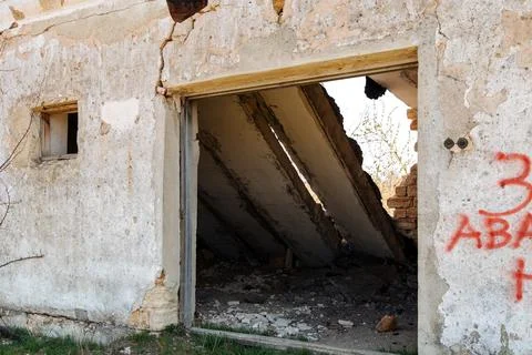 An old destroyed building. Stock Photos