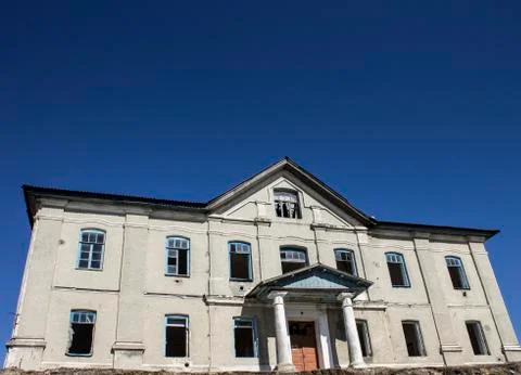 Old destroyed building without windows Stock Photos