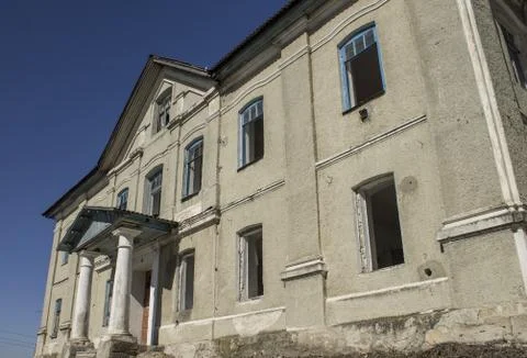Old destroyed building without windows Stock Photos