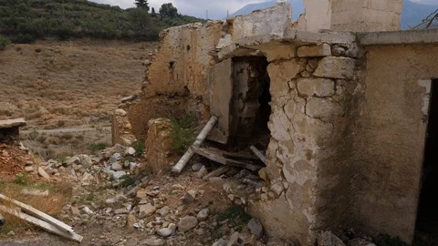 Old destroyed home Stock Footage 101384656