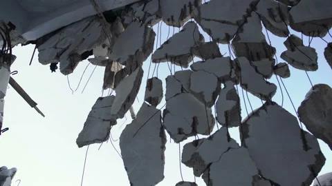 Old destroyed house Stock Footage 93420493