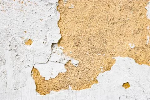 Old destroyed plaster. Old plaster and putty. Ruined building. Stagnation. Photos