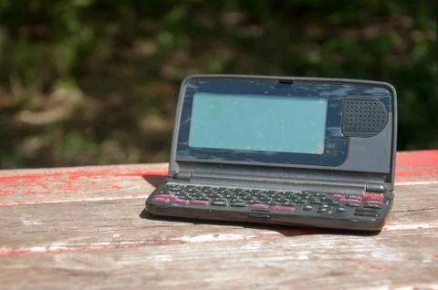 Old device for learning the language Stock Photos