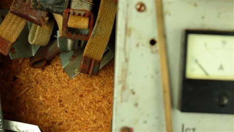 The old device in a warehouse Stock Footage 75050071