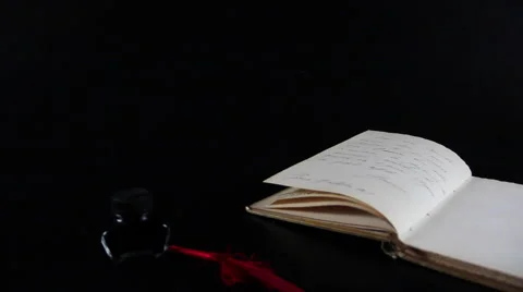 Old diary, dolly camera Vídeo Stock 51262800