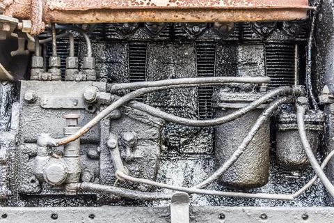 Old diesel engine 写真素材