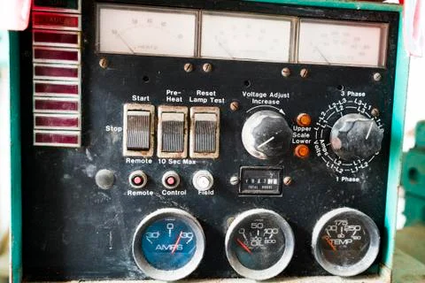Old diesel generator Stock Photos