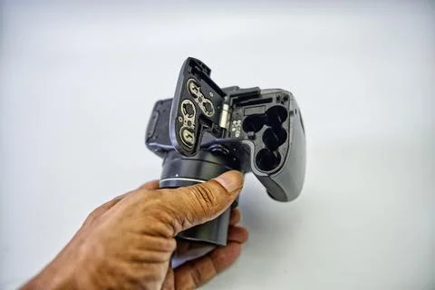 Old digital camera with an articulating screen Stock-Fotos