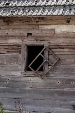 Old dilapidated window Stock Photos