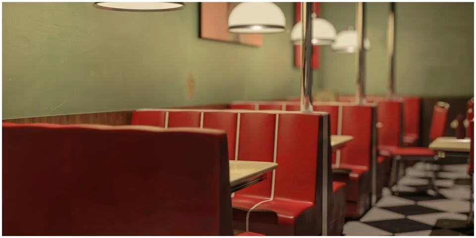 Old diner Stock Illustration