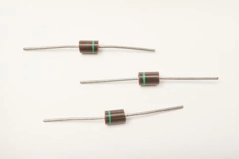 An old diode on a white background. Electronic elements. Electronic diodes. 写真素材