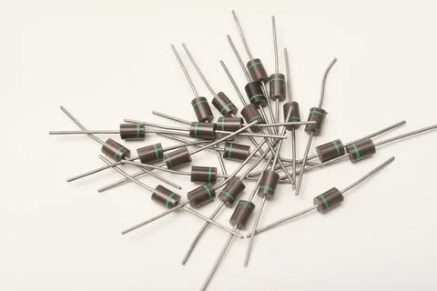 An old diode on a white background. Electronic elements. Electronic diodes. 写真素材