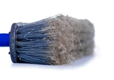 Old dirty broom Stock Photos