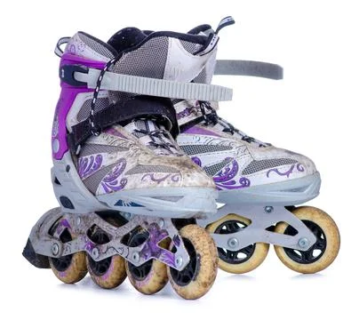 Old dirty child rollers Stock Photos