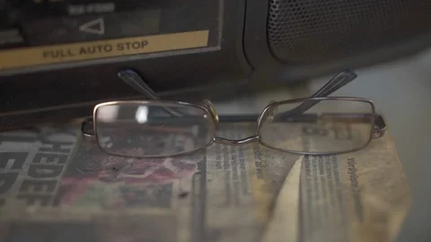 Old, dirty glasses Stock Footage 124653326
