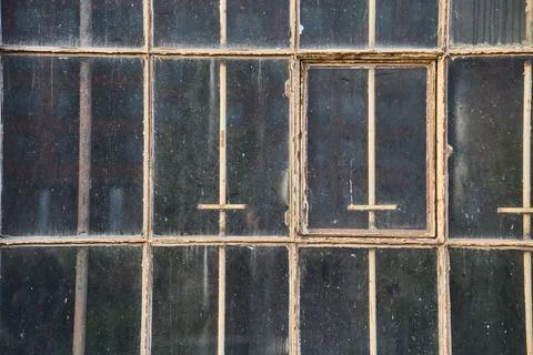 Old dirty glazed window Stock Photos