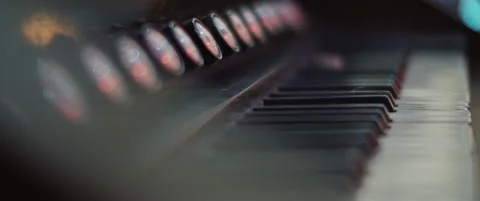 Old dirty piano, close up Stock Footage 151355066