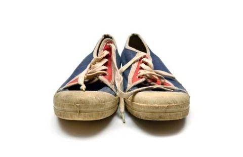 Old dirty sneakers Stock Photos