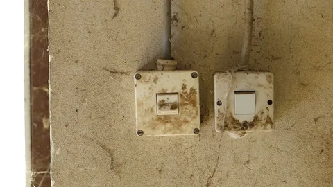 Old dirty switches Stock Footage 88828676