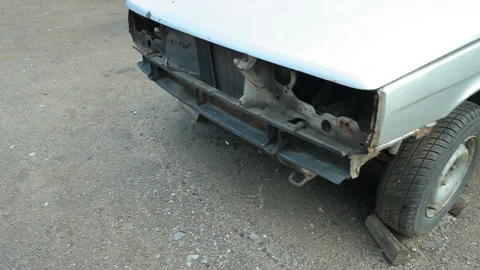 Old disassembled car. Stock Footage 93013835