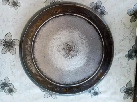 Old dish with stigma bottom Stock Photos
