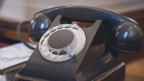 The old disk phone is made in the USSR. Stock Footage 108109030