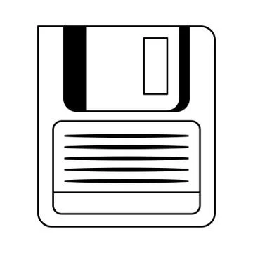 Old diskette computer storage Stock Illustration