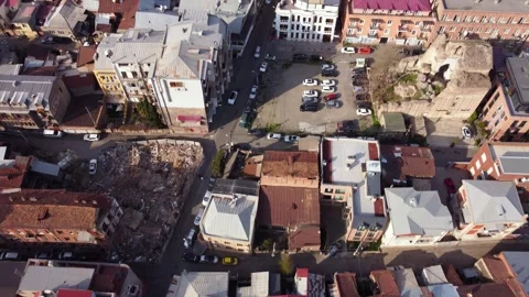 Old district aerial Vídeos de archivo 246910857