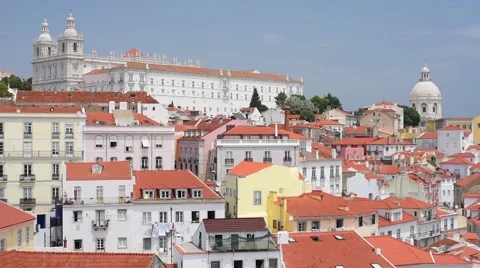 Old district of Lisbon in a summer day Video stock 59173881