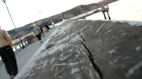Old Dock Canted View Stock Footage 844134