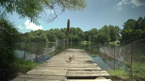 Old Dock on the lake Stock Footage 66433172