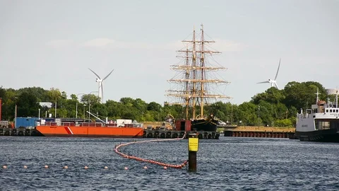 Old docks of Copenhagen Stock Footage 99522369