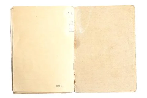 Old document cover from 1955 isolated on white background Stock Photos