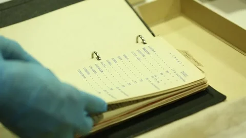 Old document on the table 23 Stock Footage 311767395