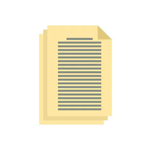 Old documents icon flat isolated vector Illustrazione stock