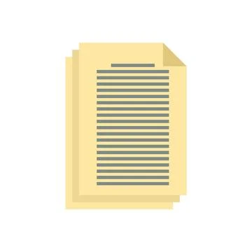 Old documents icon flat isolated Illustrazione stock