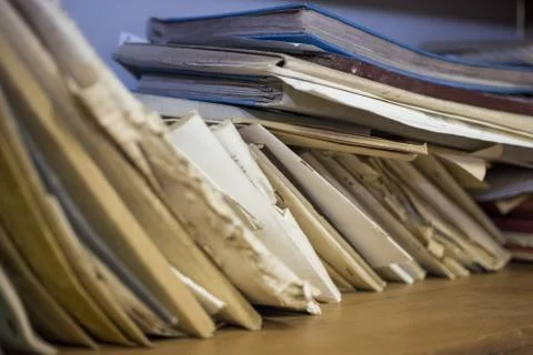 Old documents on table. Stock Photos