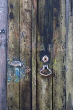 Old door with damaged texture Foto stock